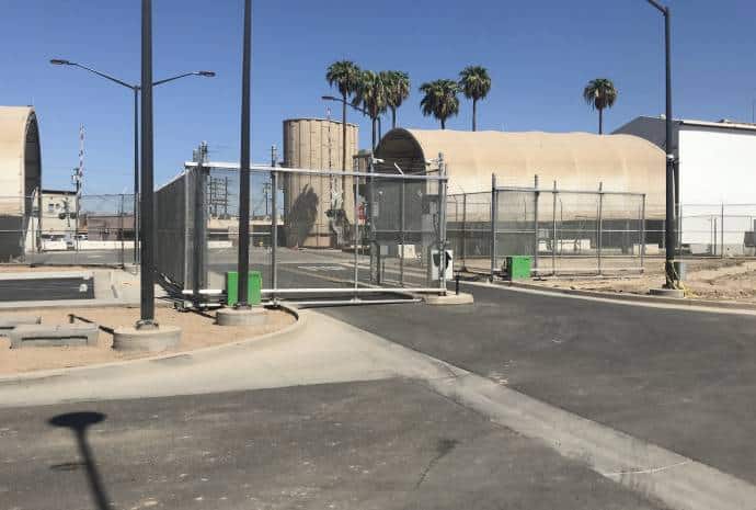 Secure entrance with gated access